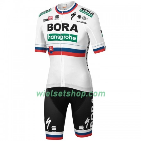 Fietskleding (Fietsshirt + Korte Koersbroek) 2020 BORA-hansgrohe Slowaaks kampioenschap N001